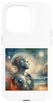 Coque pour iPhone 15 Pro Leonardo Da Vinci Robot Femme