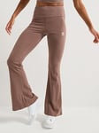 adidas Originals Womens Essentials Rib Flared Leggings - Brown, Brown, Size 2Xl, Women