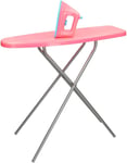 Pink Ironing Board & Iron Metal Legs Kid Girls Pretend Role Play Toy Gift