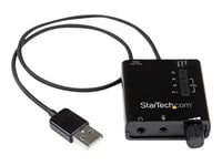 Startech.Com Usb Sound Card W/ Spdif Digital Audio & Stereo Mic - External Sound Card For Laptop Or Pc - Spdif Output (Icusbaudio2d) - Ljudkort - 24-Bitars - 96 Khz - Stereo - Usb 2.0 - För P/N: Mu15mms, Mu6mms