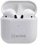 AV:LINK 100.563UK - True Wireless Bluetooth Earphones + Charging Case | White