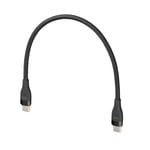 Kort USB C till USB C-laddarkabel, laddningskabel av typ C Snabbladdning 66W för PadPro 2020, PadAir4-switchar och mer Black