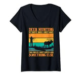 Womens Deer Hunting My wife said retro Antlers men Buck Hunting V-Neck T-Shirt