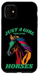 iPhone 11 Just a Girl who Loves Horses for Horse Loving women girls Case