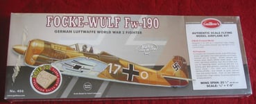 Guillow's Model Kits 406 focke-wulf fw-190  Scale flying model kit  sealed