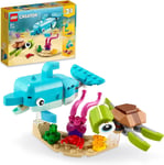 LEGO Creator 3in1 Dolphin and Turtle 31128 Building Kit; Features a Baby...