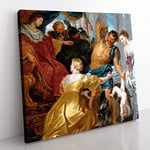 The First Book Of Kings In The Bible by Peter paul rubens Classic Painting Canvas Wall Art Print Ready to Hang, Framed Picture for Living Room Bedroom Home Office Décor, 50x50 cm (20x20 Inch)