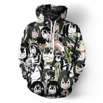 Video Game Cosplay Hoodie Movie Fans Zip Jacket Unisex HD 3D Print Colourful Anime Pullover Hooded Men's Women's Manga Hoody Teens Novelty Street Sweatshirt,5,XXL