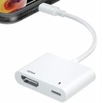 Adaptateur AV Numérique Lightning, [Certifié Apple MFI] pour iPhone iPad vers Moniteur Projecteur HDTV, Connecteur de Câble HDMI Compatible avec iPhone 14/13/12/11/SE/X