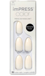 KISS IMPRESS COLOR PRESS-ON NAILS ONE STEP MANICURE MEDIUM ALMOND BALLROOM