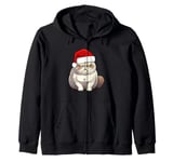 Grumpy Christmas Cat Zip Hoodie