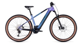 Vtt electrique semi rigide cube reaction hybrid race 625 shimano deore xt 12v 625 wh 29   bleu violet switch 2024