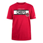 KANSAS CITY CHIEFS New Era Cap NFL T-Shirt régulier Haute densité Encre sérigraphiée sur Le Devant Graphique Original Couleur équipe Unisexe Rouge