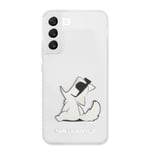 Karl Lagerfeld PC / TPU Choupette Eat Case suojakotelo Samsung Galaxy S22+ läpinäkyvä