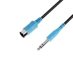 6.3mm jack TRS to MIDI 5-pin 1.5m