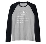 Soho Souvenir / Proud New Yorker / Funny Fake Definition! Raglan Baseball Tee