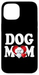 iPhone 15 White Poodle Dog Mom Cute Puppy Mother Women's Case