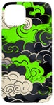 Coque pour iPhone 15 Plus Graphique vert au-dessus des nuages