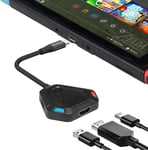 Switch TV Dock pour Switch/Switch OLED,Adaptateur TV 3 en 1 avec HDMI 4K,Port USB 3.0,Charge de Type C 100W PD,Station d'accueil Portable de Voyage pour Switch/Steam Deck/MacBook Pro/Handy (Noir)