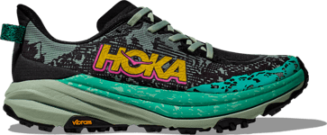 Hoka W Speedgoat 6 Juoksukengät BLACK / ALOE VERA