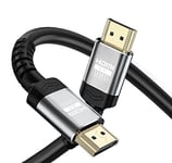 Soonsoonic Câble HDMI 4K 6m | Cable HDMI 2.0 haute vitesse de 18 Gbps & 4K@60Hz HDR ARC HDCP2.2 CEC Ethernet - Cordon HDMI | Pour UHD, moniteur, portable, Xbox, PS4/PS5, etc