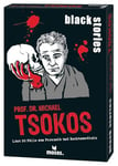 moses Black Stories Tsokos Lot de 50 Cas morbides issus légale et de la médecine juridique, Cartes de Crime avec Variante jetons de Points, Jeu d'énigmes pour Adolescents et Adultes, 90702, Blanc