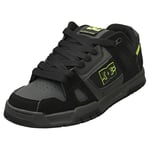 DC Shoes Stag Mens Black Lime Skate Trainers - 8.5 UK