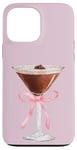 Coque pour iPhone 13 Pro Max Esthétique Rose Matrini Y2K Coquette Espresso Martini Lover