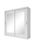 Armoire 200cm avec miroirs et portes coulissantes. Collection ROMEO. Coloris blanc