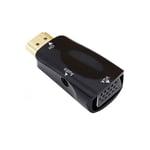 Bundel 1 Convertisseur de câble compatible HDMI vers VGA, adaptateur mâle vers noteale, prise audio 3.5mm, HD 1080P pour PC, ordinateur portable, tablette ""Nipseyteko