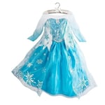 Girls Frozen Elsa Anna Princess Klänning blue 120 cm