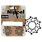 Pair Sexy Black Bra Nipple Stickers Cover Lingerie Sequin Stars Breast Pasties