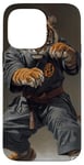 Coque pour iPhone 14 Pro Max Tigre Jiu Jitsu Gi Arts martiaux Guerrier animal