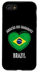 Coque pour iPhone SE (2020) / 7 / 8 Brazil Flag Heart Jaboatao Dos Guararapes City