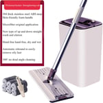 Flat Mop And Buckets Set Wash And Dry Mopping System With Bucket Stainless Steel Pole And Extra Washable Mop Refill Pads Home Flat Mop Bucket Wash And Dry For household cleaning