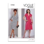 Vogue V1952A5 Robe portefeuille pour femme A5 (34-36-38-40-42)