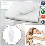 Electric Double Blanket Heater Under Sheet Fleece Bed Warmer Energy Saving Soft