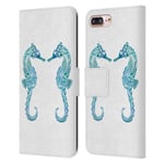 Head Case Designs Officially Licensed Tangerine-Tane Seahorse Love Nature Art Leather Book Wallet Case Cover Compatible With Apple iPhone 7 Plus/iPhone 8 Plus