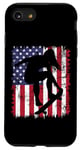 Coque pour iPhone SE (2020) / 7 / 8 Skateboard Girl Skateboarder Drapeau américain Patineuse Roll 2