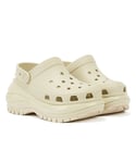 Crocs Classic Mega Crush Clog Bone WoMens Beige Sandals - Size UK 5