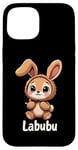 iPhone 15 Labubu Cute Brown Bunny Monster Case