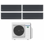 Quadri split inverter air conditioner series etherea dark 7+7+12 with cu-4z68tbe r-32 wi-fi integrated colour graphite grey 7000+7000+12000