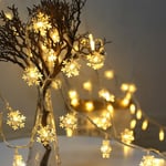 3m 20 LED String Light Snowflake Fairy Lights Garland Heminredning Jul Bröllopsfest Dekoration Festtillbehör utomhus warm 3M 20LED