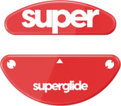 Superglide 2-Patins De Souris En Verre Ultra Résistant,Ultra Rapide,Lisse Et Durable Pour Steelseries Aerox 3/Aerox 9 Wireless [Rouge]