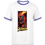 X-Men Cyclops Energy Beam Men's Ringer T-Shirt - White/Navy - M