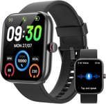 Montre Connectée Pour Homme Pour Android Et Iphone,Avec Alexa Intégré,Smartwatch De 1,8 Pouces Avec Fréquence Cardiaque/Spo2/Sommeil/Stress,Tracker De Fitness Étanche Ip68 Avec Appel Bluetooth