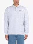 LUKE 1977 Incredible Long Sleeve Polo Sweatshirt, Light Marl Grey