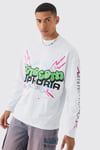 Men's Long Sleeve Euphoria Graphic T-Shirt - White - M, White