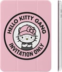 Hello Kitty Étui Pour Ipad 2020 Matériau Tpu Antichoc Réglage Automatique De L'angle De Veille/Réveil Mignon Housse De Protection Transparente 10.2in