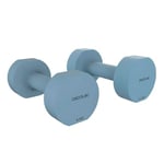 Cecotec Lot De Deux Haltères De 4 kg Drumfit 400 DoubleNeo. Haltère 4Kg avec revêtement néoprène antidérapant et conception anti-roulement pour un entraînement fonctionnel et stable